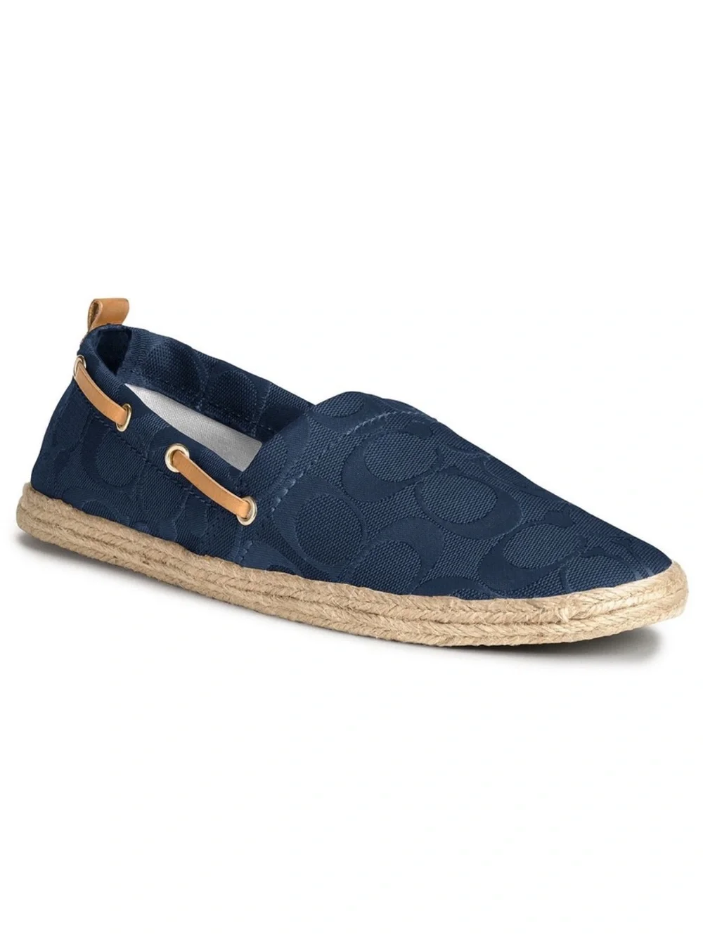 Coach Mellow Signature Jacquard Logo Espadrilles Flats Size 8.5